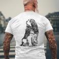 ドッグキャバリアキングチャールズ・スパニエル メンズTシャツ バックプリント 高齢者への贈り物