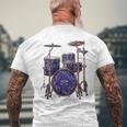 ドラム ドラマー ドラミング ドラム 長袖tシャツ メンズTシャツ バックプリント 高齢者への贈り物