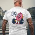 ドーナツストップワーキング ドーナツ ジム ワークアウト ウェイトリフティング 面白い メンズTシャツ バックプリント 高齢者への贈り物