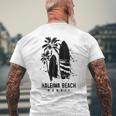 ハレイワ ビーチ ハワイ サーフィン ビンテージ サーフィン サーファー メンズTシャツ バックプリント 高齢者への贈り物