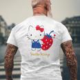 ハローキティ いちご ライトカラー メンズTシャツ バックプリント 高齢者への贈り物