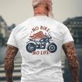 バイク 面白tシャツ No Bike No Life メンズ オートバイ モーターサイクル おもしろ ツーリング 服 メンズTシャツ バックプリント 高齢者への贈り物