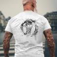 バスケットボールフープグラフィティレジャースポーツ メンズTシャツ バックプリント 高齢者への贈り物