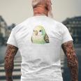 バッグの中のかわいいセキセイインコ、面白いセキセイインコ 長袖tシャツ メンズTシャツ バックプリント 高齢者への贈り物