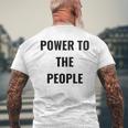 パワー・トゥ・ザ・ピープル メンズTシャツ バックプリント 高齢者への贈り物