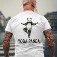 パンダ ヨガポーズ 水墨画 おもしろ 運動 和風 動物 メンズTシャツ バックプリント 高齢者への贈り物
