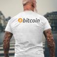 ビットコインbtcコイン暗号トレーダーBitcoinフューチャーフリーダムギフト メンズTシャツ バックプリント 高齢者への贈り物