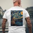 ビーバースターリーナイトヴァンゴッホ 長袖tシャツ メンズTシャツ バックプリント 高齢者への贈り物