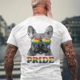 フレンチブルドッグ ゲイプライド Lgbt レインボーフラッグ サングラス Lgbtq メンズTシャツ バックプリント 高齢者への贈り物