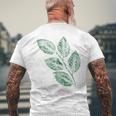 ブナの葉 植物 自然と森林 木のグラフィックス メンズTシャツ バックプリント 高齢者への贈り物