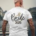 ブライダルシャワー フューチャー Mrs Wedding 2025 Bride メンズTシャツ バックプリント 高齢者への贈り物