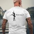 ブラックスワンレイクバレエバレリーナポワントダンスダンサーグラフィック メンズTシャツ バックプリント 高齢者への贈り物