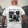 ブラックメタル ナマケモノ 笑える 邪悪 フェス バンド コンサート Metalloth Music メンズTシャツ バックプリント 高齢者への贈り物