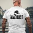 ブラックリストハットアイコン メンズTシャツ バックプリント 高齢者への贈り物