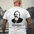 ブラームス ヨハネス・ブラームス クラシック音楽 メンズTシャツ バックプリント 高齢者への贈り物