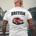 ブリティッシュクラシックスポーツカーズ 有名なラリーミニ メンズTシャツ バックプリント 高齢者への贈り物