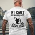 ボストンテリア 犬を連れてこられないなら行かない メンズTシャツ バックプリント 高齢者への贈り物