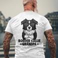 ボーダーコリー 犬 おじいちゃん メンズTシャツ バックプリント 高齢者への贈り物