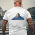 マッターホルン山 ツェルマット ハイキング スイス ギフト 長袖tシャツ メンズTシャツ バックプリント 高齢者への贈り物