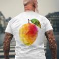 マンゴーフルーツモチーフアートマンゴー メンズTシャツ バックプリント 高齢者への贈り物