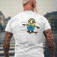 ミニオン Minionkateboard Carl メンズTシャツ バックプリント 高齢者への贈り物