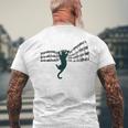 ミュージカル 楽譜上の猫 楽譜 メンズTシャツ バックプリント 高齢者への贈り物