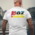モザンビークデザイン。国旗付きモザンビーク衣装 Moz メンズTシャツ バックプリント 高齢者への贈り物