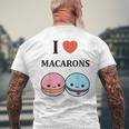 ユーモアマカロン フランスのデザートペストリー マカロンが大好き メンズTシャツ バックプリント 高齢者への贈り物