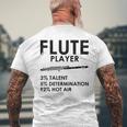 ユーモラスなフルート 愛好家 ステートメント皮肉なフルート 面白い メンズTシャツ バックプリント 高齢者への贈り物