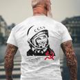 ユーリ・ガガーリン ソ連ロスコスモス コスモノート メンズTシャツ バックプリント 高齢者への贈り物