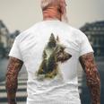 ヨークシャーテリア 犬 モチーフ ペット アートワーク ヨークシャーテリア メンズTシャツ バックプリント 高齢者への贈り物