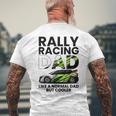 メンズ ラリーレース 父 ファニー ラリーカー レーシング お父さん メンズTシャツ バックプリント 高齢者への贈り物