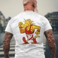 ランニング フィットネス スポーティ ユニコーン メンズTシャツ バックプリント 高齢者への贈り物