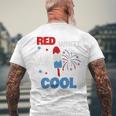 レッド ホワイト クールなアメリカ国旗 アイスキャンディー 面白い 7月4日 長袖tシャツ メンズTシャツ バックプリント 高齢者への贈り物