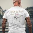 ロックンロール キャットドラム ヴィンテージ Rock Cat Drummer Art Back メンズTシャツ バックプリント 高齢者への贈り物