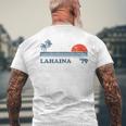 ヴィンテージ ラハイナ マウイ ハワイ ビーチ レトロ ハワイアン 70年代ギフト メンズTシャツ バックプリント 高齢者への贈り物