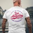 ヴィンテージ ロサンゼルス エンゼルス カリフォルニア レッドテキスト メンズTシャツ バックプリント 高齢者への贈り物