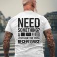 受付係の受付秘書に聞いて欲しいもの メンズTシャツ バックプリント 高齢者への贈り物