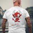 小さな悪魔 いたずらな小悪魔 長袖tシャツ メンズTシャツ バックプリント 高齢者への贈り物