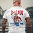 教皇レオンxiv 2025 – シカゴ初のアメリカ教皇デザイン メンズTシャツ バックプリント 高齢者への贈り物