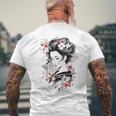 日本の芸者アートグラフィックtシャツ メンズ レディース キッズ メンズTシャツ バックプリント 高齢者への贈り物