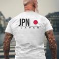 日本国旗 日本の国コード Jpnports Games アスリート メンズTシャツ バックプリント 高齢者への贈り物