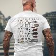 昆虫コレクション 種 虫 ビンテージ チャート 昆虫学 メンズTシャツ バックプリント 高齢者への贈り物