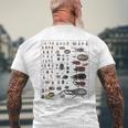 昆虫コレクション種ヴィンテージバグチャート昆虫学 メンズTシャツ バックプリント 高齢者への贈り物