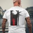 月 抽象 モチーフ 描画 アートワーク 絵画 月 メンズTシャツ バックプリント 高齢者への贈り物