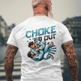 柔術 チョーク エムアウト 格闘技 柔術 メンズTシャツ バックプリント 高齢者への贈り物
