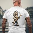 犬 演奏 ギター 歌う アメリカン コッカー スパニエル 面白い メンズTシャツ バックプリント 高齢者への贈り物