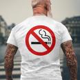 禁煙シンボル ノベルティ 禁煙サイン メンズTシャツ バックプリント 高齢者への贈り物