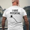 私には潜在的なエネルギーがある面白い物理学 メンズTシャツ バックプリント 高齢者への贈り物
