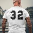 背番号 32 チーム短大スポーツ背番号付きユニフォーム メンズTシャツ バックプリント 高齢者への贈り物